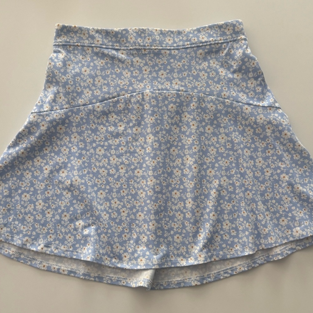 White Fawn Girl’s Floral Blue Skirt